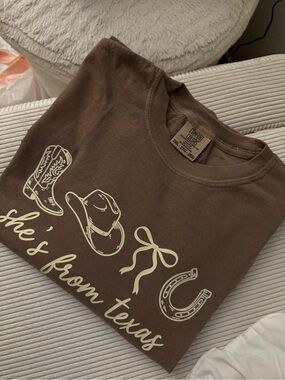 “she’s from texas” tshirt